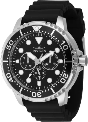 Invicta Pro Diver Men 48mm Stainless Steel Steel Black dial VH63 Quartz