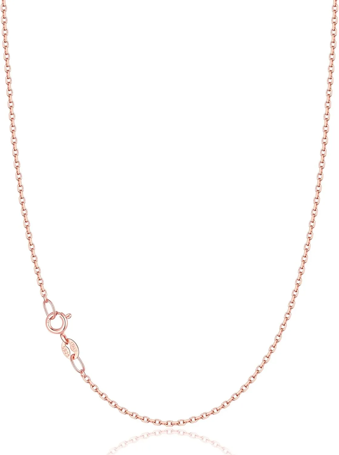 Jewlpire Italian 1.3mm Cable Chain 925 Sterling Silver Chain Necklace for Women, 18k Over Gold Chain for Women Jewelry for Woman 14 16 17 18 20 22 24 Inch