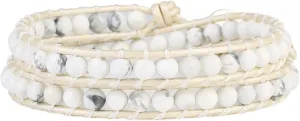 KELITCH Double Wrap Bracelet Women Hand-Braided Turquoise Beads Bracelets Boho Leather Bracelets Bangle