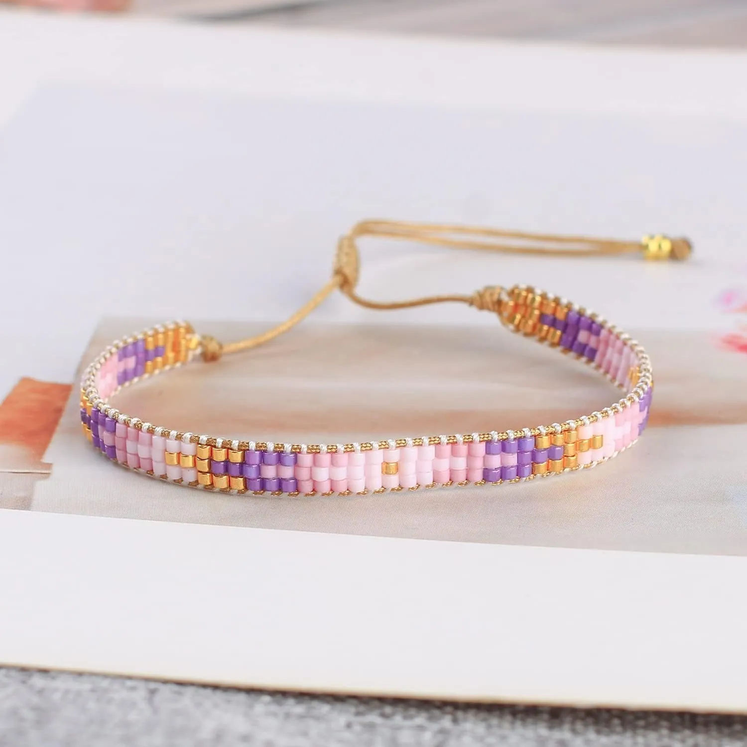 KELITCH Miyuki Bohemian Friendship Bracelets Rainbow Color Beads Bracelets Charm Bangles Jewelry for Women