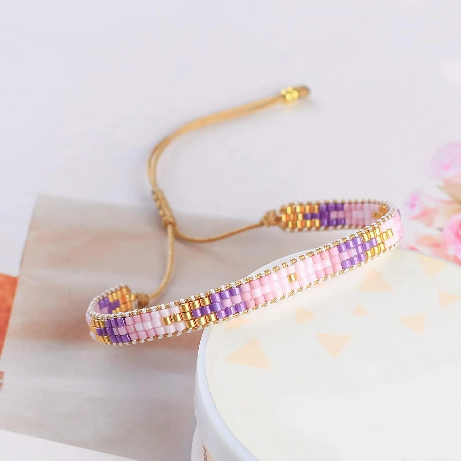 KELITCH Miyuki Bohemian Friendship Bracelets Rainbow Color Beads Bracelets Charm Bangles Jewelry for Women