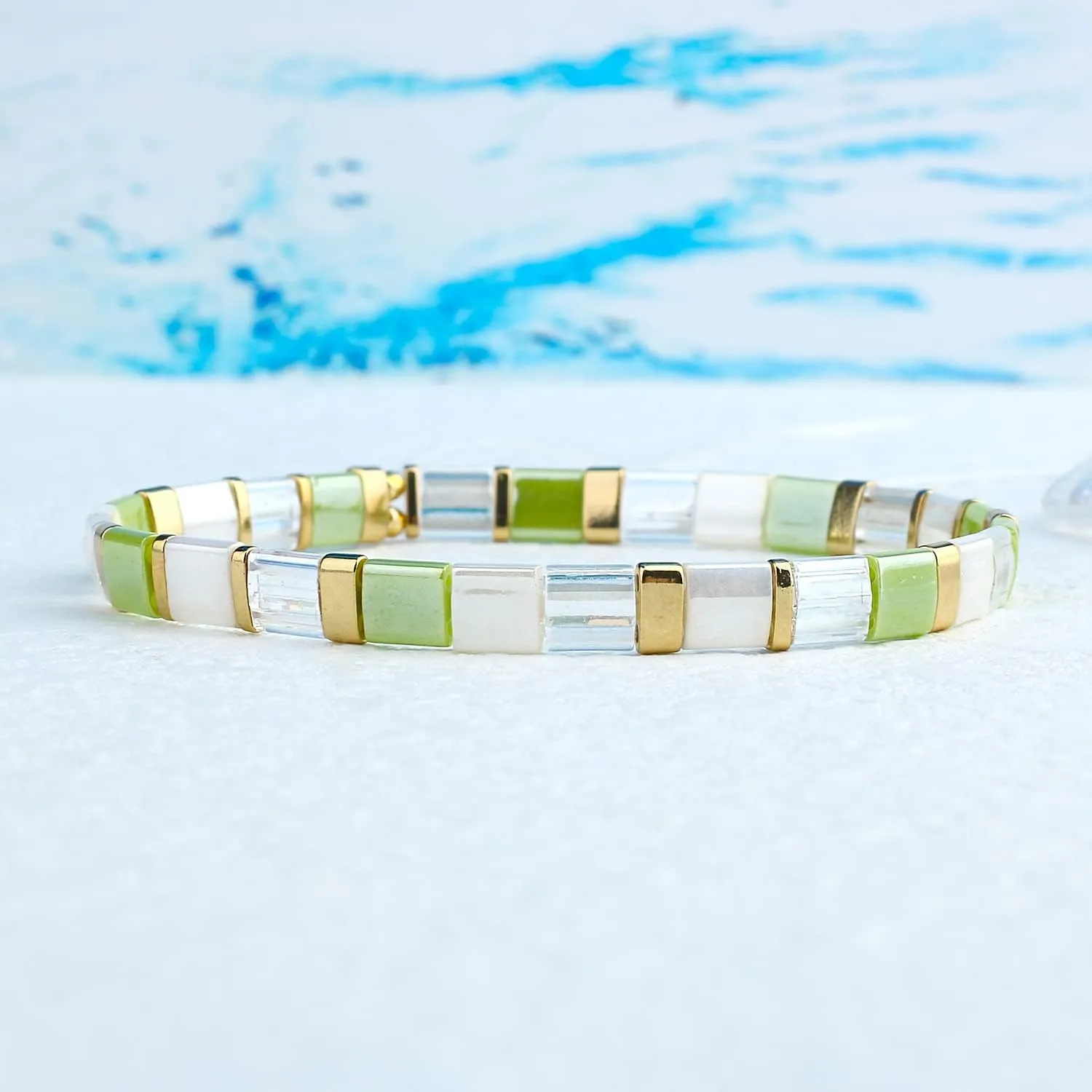 KELITCH Women Tila Bracelets Miyuki Beads Bracelets Colorful Stretch Bracelets Mixed Friendship Bracelets