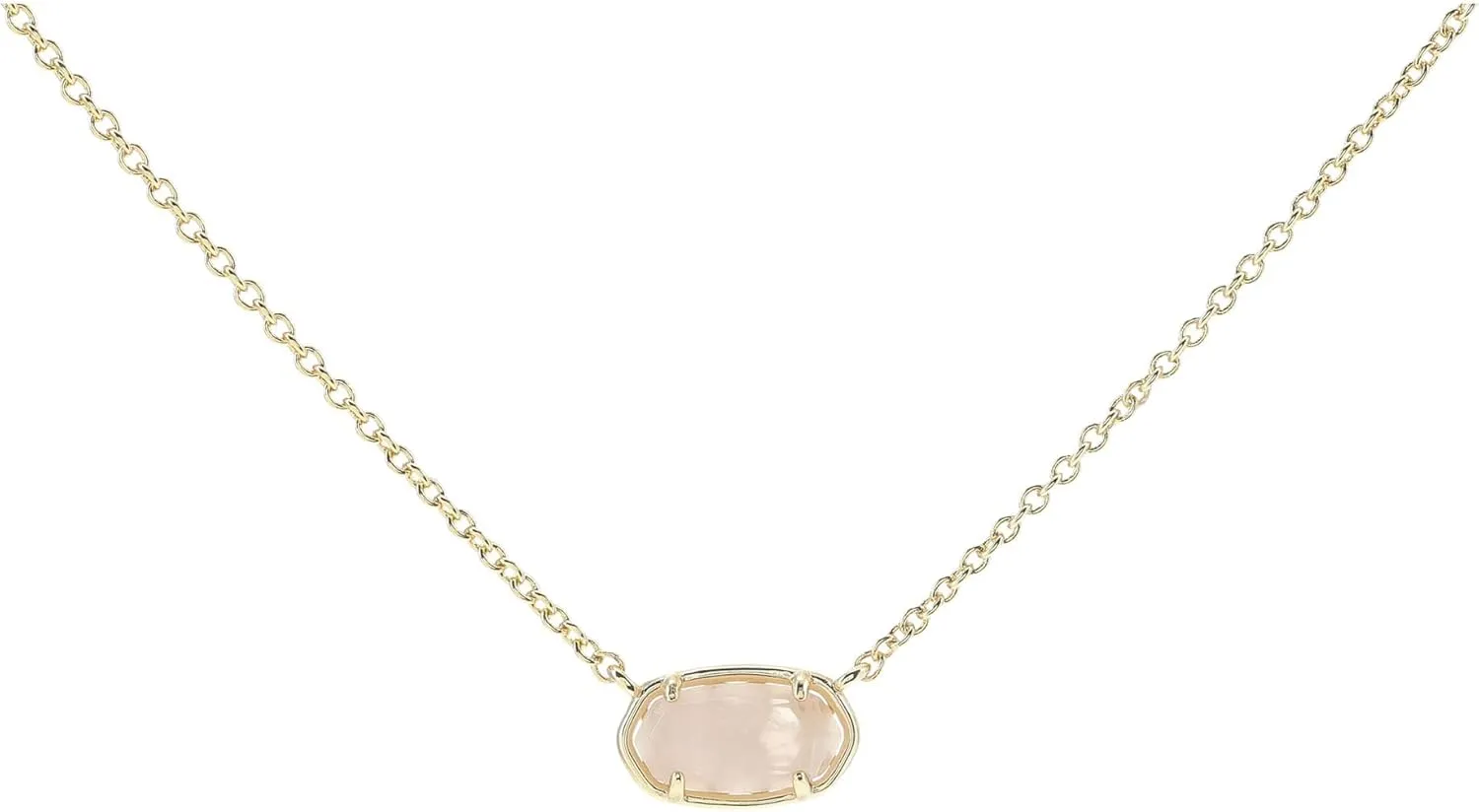 Kendra Scott Grayson Stone Pendant Necklace  Brass Construction  14K Gold Plating  Lobster Clasp