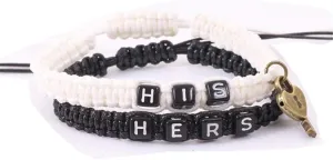 Kiokioa Couple Bracelets Key and Lock Braided Bracelet His and Hers Bracelets for Lover