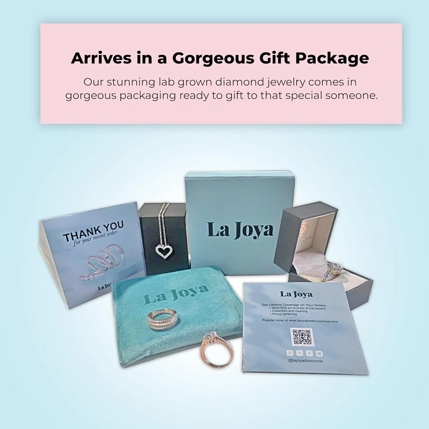La Joya Adorable Lab Grown Diamond Heart Necklaces for Women| Accompanied By An Adjustable Silver Chain | Dainty 925 Sterling Silver Diamond Necklace For Women
