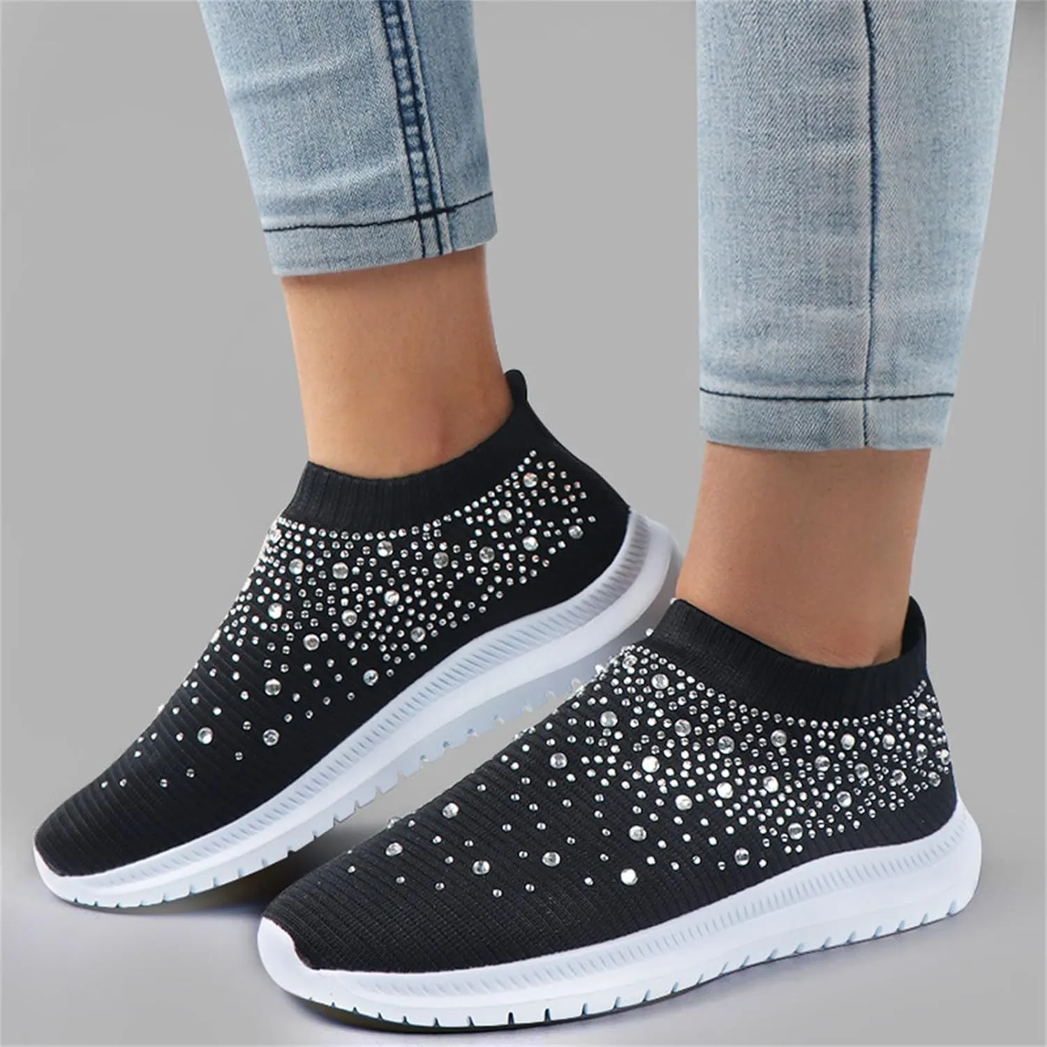 Ladmiple Shoes For Women Sneakers Slip On Walking Shoes Comfort Light Weight Mesh Gym Tennis Running Fashion Sneakers