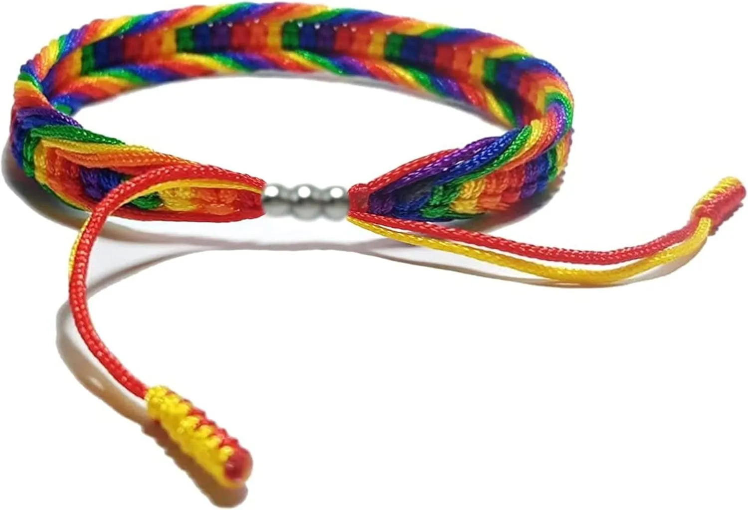 LAMIBEE Bisexual Pansexuality LGBT Proud Love Tibetan Wrist Wrap Bracelet | Amulet and Boho Rope Bracelet Bangles for Women Men Thread for Him and Her