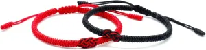 LAMIBEE Infinity Love Multicolor Bracelet for Men Women, Tibetan Lucky Amulet Knot Bracelet, Woven Thread String for Friend and Couple, Peace and Protection