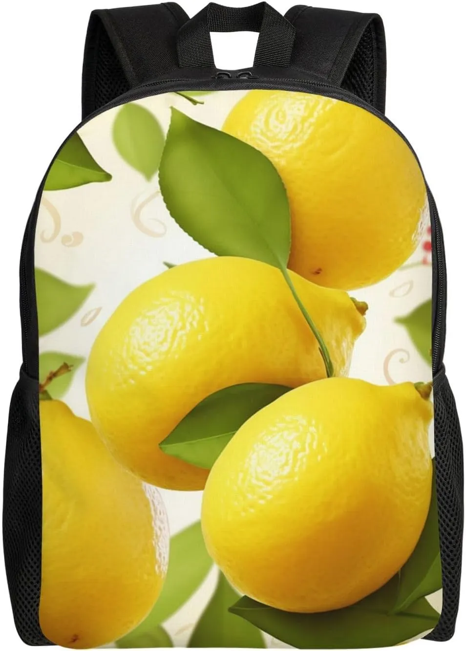 Laptop Backpack for Women Men Carry-on Backpack Fruits Lemon Daypack Lightweight Travel Shoulder Bags