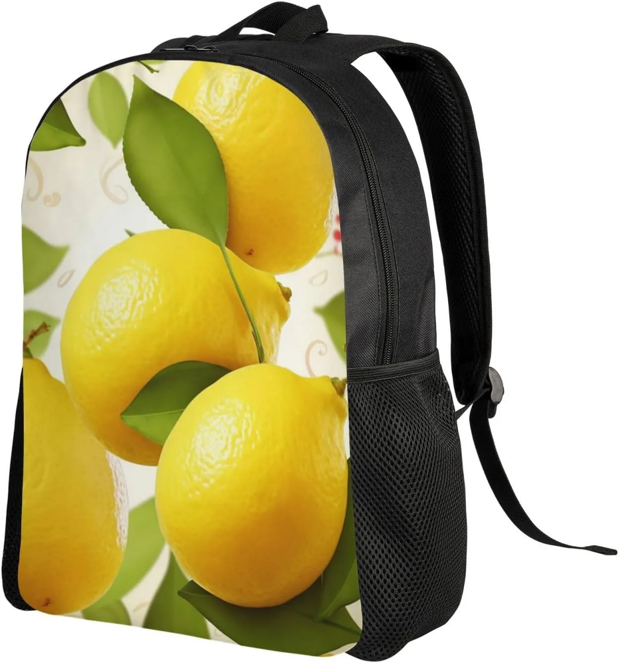 Laptop Backpack for Women Men Carry-on Backpack Fruits Lemon Daypack Lightweight Travel Shoulder Bags
