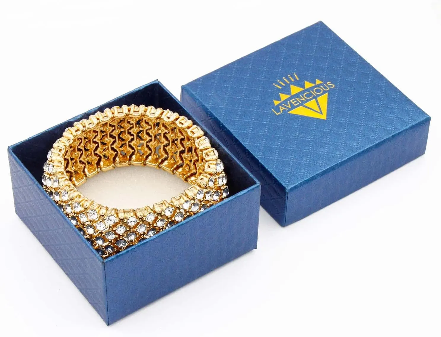 Lavencious Tennis Rhinestone Stretch Bridal Bracelets Evening Party Jewelry For Women Stretch Bracelets
