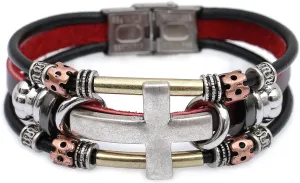 Leather Bracelets for Women Multilayer Bracelets for Women with Genuine Leather Layered Bracelets Boho/Bohemia Style Jewelry for Men and Woman