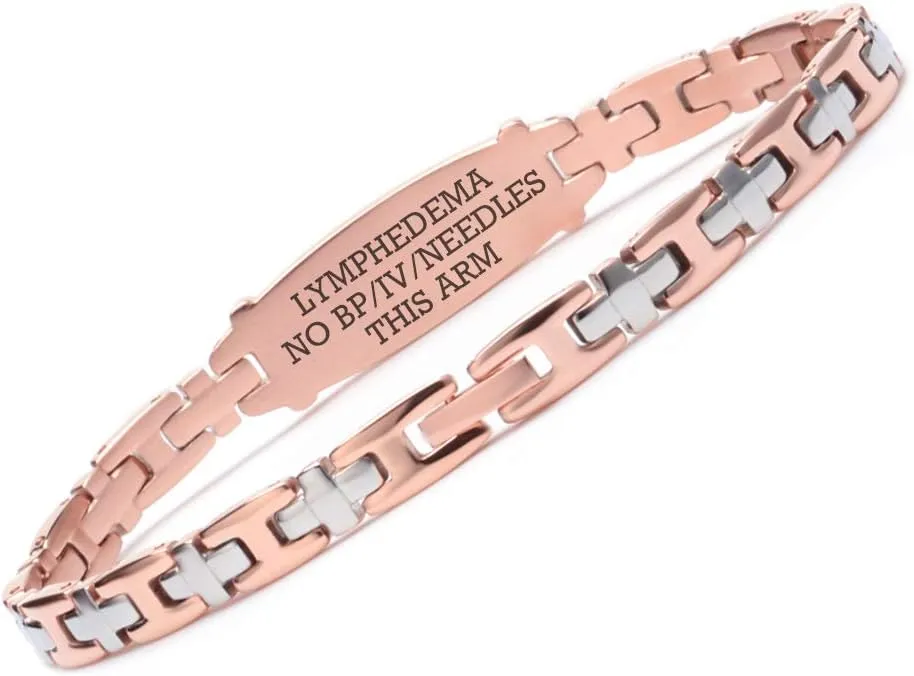 LinnaLove Lady Medical Alert id Bracelets-Stainless Steel Medical Bracelets for Women-7.5"