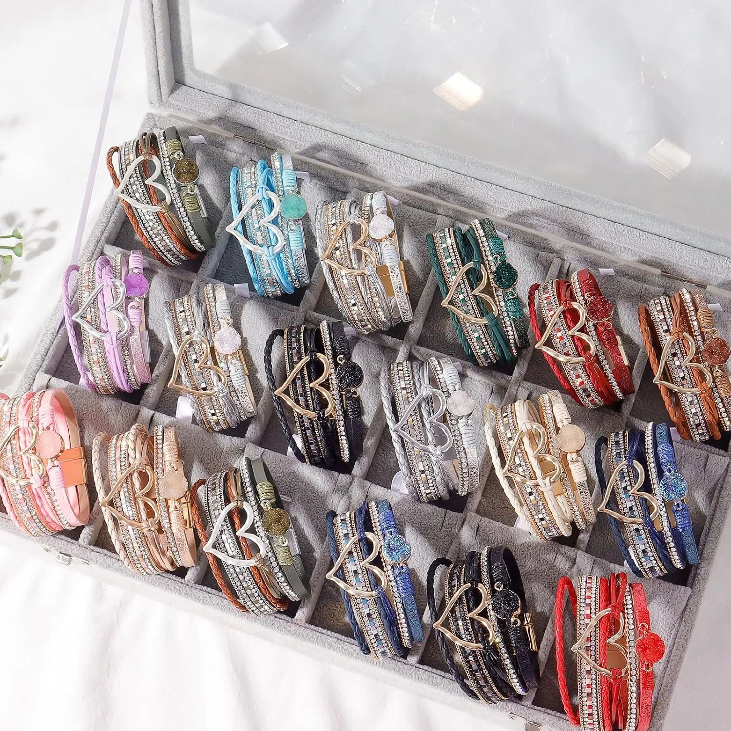 Long tiantian Boho Leather Wrap Bracelets Gifts Trendy Stuff Layered Bangles Bracelets for Women Modern Stackable Infinity Bracelets Bohemian Jewelry Gifts for Women