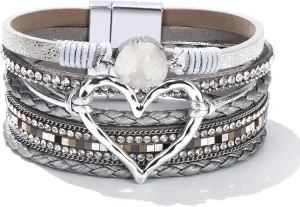Long tiantian Boho Leather Wrap Bracelets Gifts Trendy Stuff Layered Bangles Bracelets for Women Modern Stackable Infinity Bracelets Bohemian Jewelry Gifts for Women