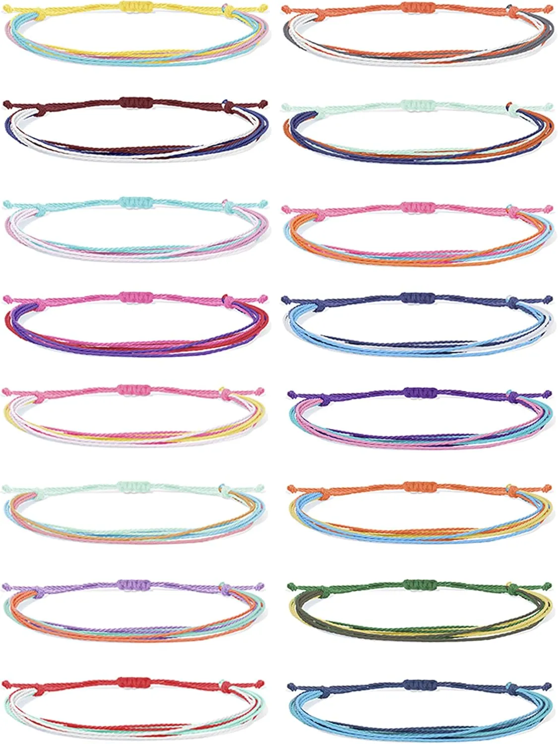 Long tiantian Cute String Bracelets for Women Gifts Trendy Stuff Friendship Bracelets Waterproof Summer Ankle Bracelets Outfits Adjustable Wave Surfer Beach Bracelets Stocking Stuffers