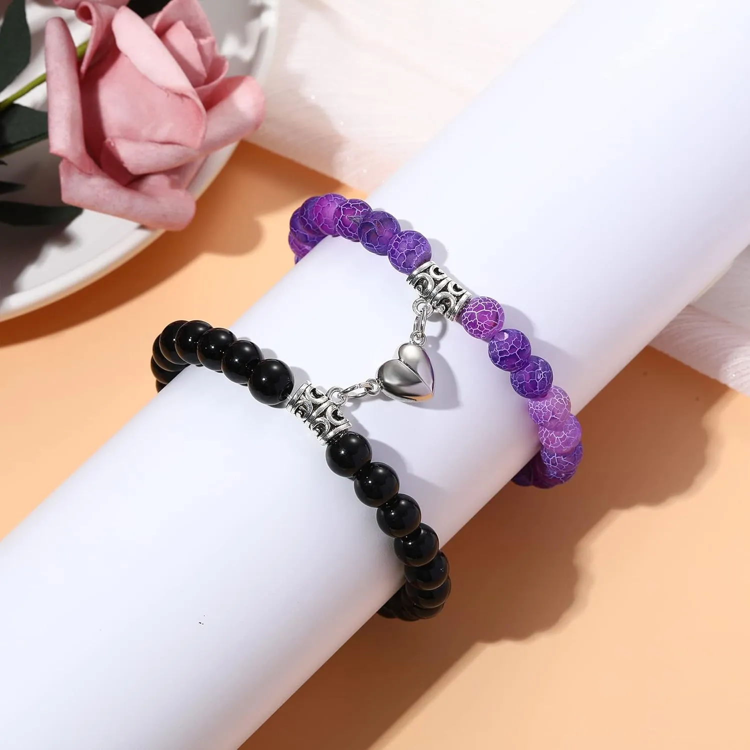 Magnetic Bracelets for Couples Love Bracelets Distance Natural Beaded Bracelet Valentines Day Gifts