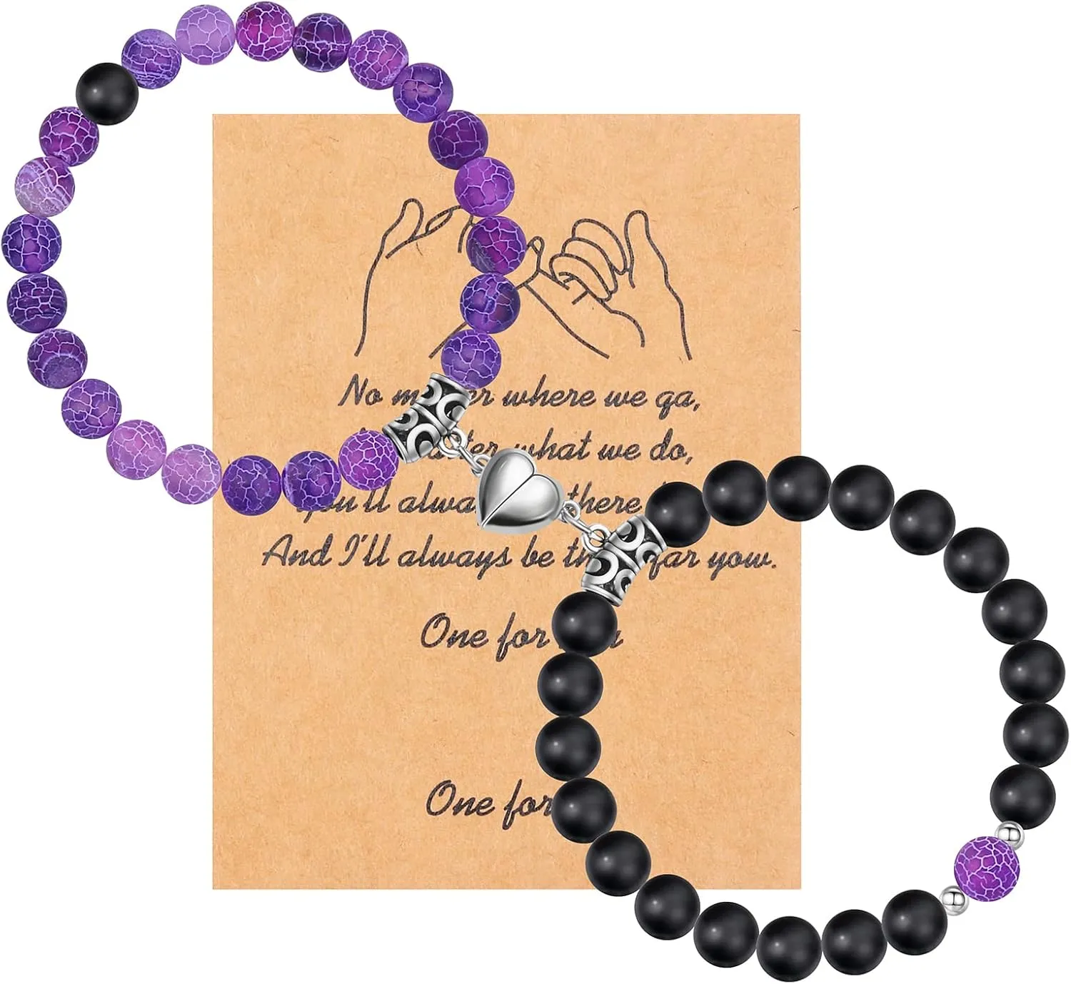 Magnetic Bracelets for Couples Love Bracelets Distance Natural Beaded Bracelet Valentines Day Gifts