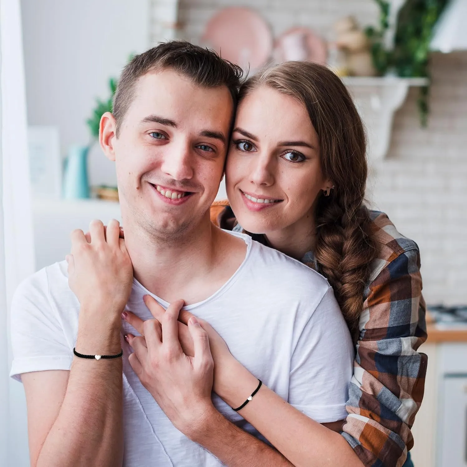 Matching Bracelets for Couples Heart Bracelet Valentines Bracelets Pinky Pomise Long Distance Bracelets His and Her Bracelets Gifts for Friends Couples Family
