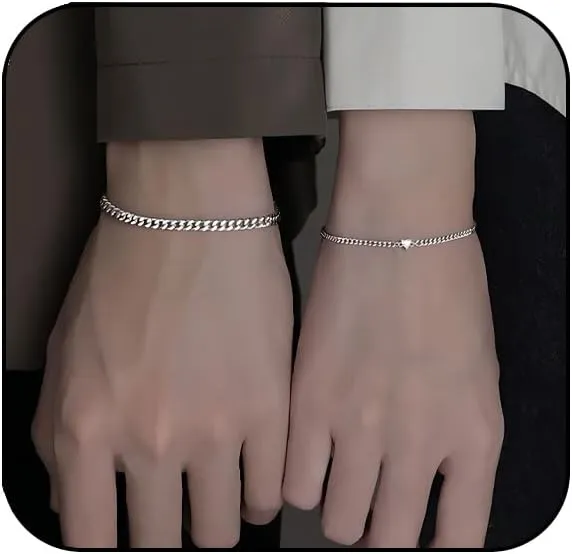 Matching Bracelets for Couples Heart Matching Couple Bracelets Promise Friendship Bracelets Matching Bracelets for Couples Valentine's Day Jewellery