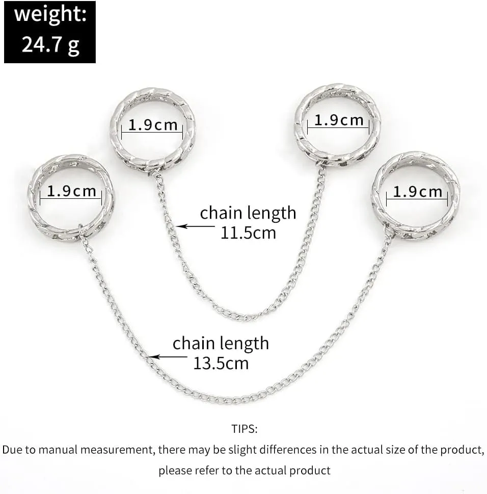 Men's Gothic Punk Rings Vintage Silver Open Ring Bulky Hippie Rings Cool Gothic Ring, Statement Stacking Ring for Men