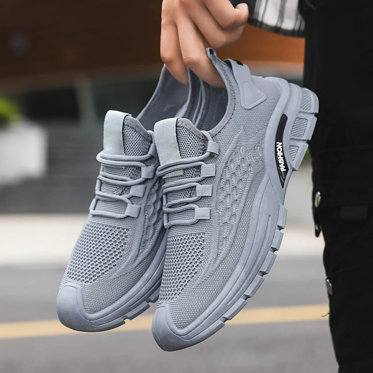 Men's Single Foot Stirrup Sneakers Mesh Comfortable Orthopedic Casual Shoes Postal Worker Summer Fashion Shoes