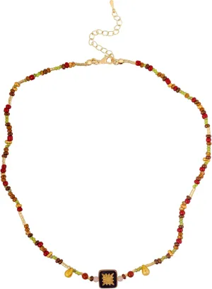MINACHI Colorful Beaded Choker Necklace, Vintage Style, Simple Minimalist Jewelry for Women