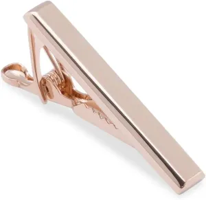 Mini Rose Gold Ingot Tie Bar Rose Gold Rhodium Plating Mini Rose Gold Ingot Tie Bar