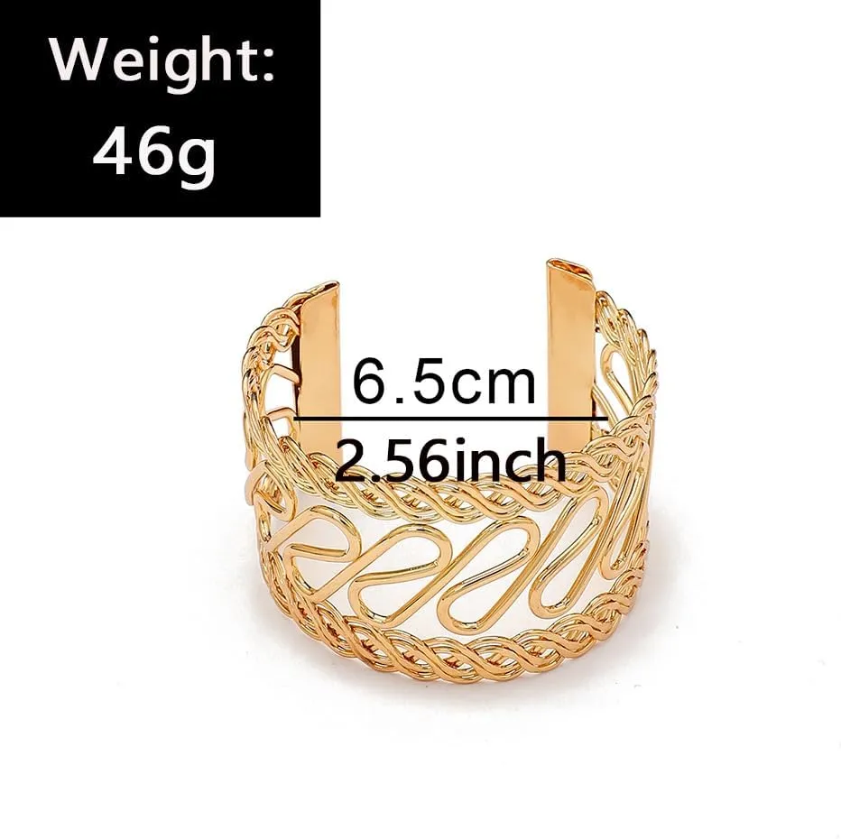 Minimalist Bangle Bracelets Chunky Bangles Bracelet Trendy Cuff Open Bracelets for Women Jewelry