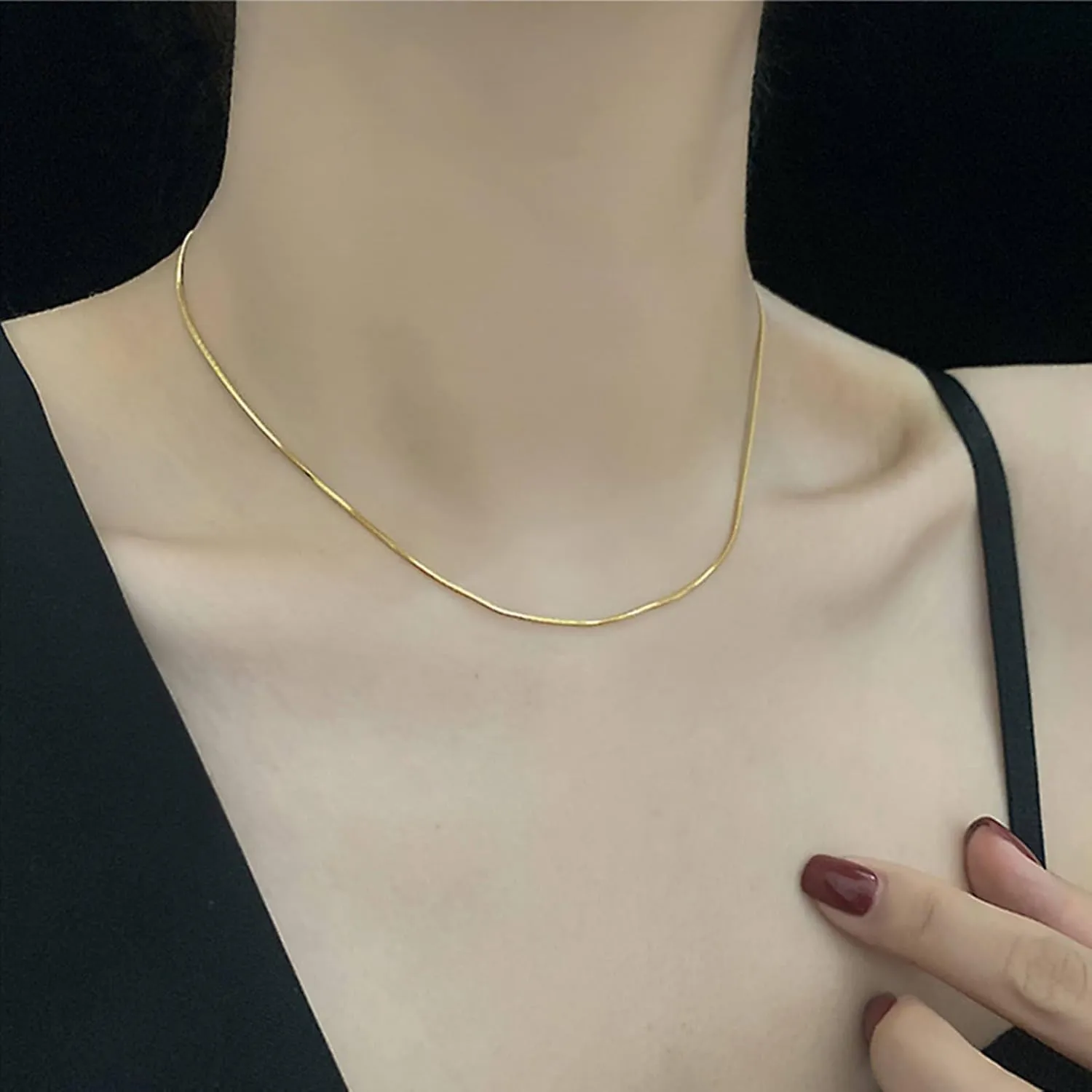 Minimalist Necklace Collar Chain Irregular Y2k Daily Versatile Fashion Jewelry for Women Silver