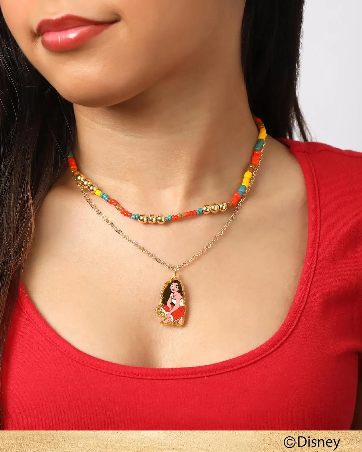 Moana Necklace for Women 16" 3.25" Official License, Fashion Moana 2 Necklace, Disney Jewelry for Women