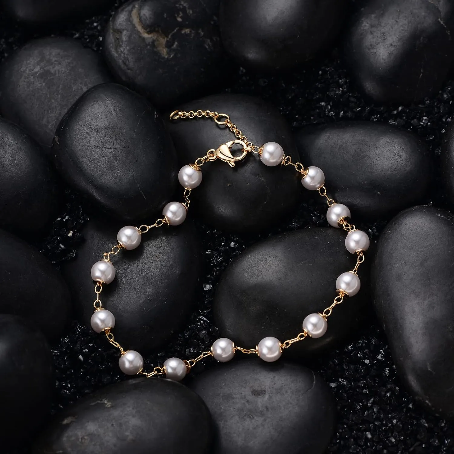 MTMY Gold Chain Bracelet for Women 14K Gold Plated Dainty Bracelets with Adjustable Chain Cute Bracelet Gold Trendy Jewelry