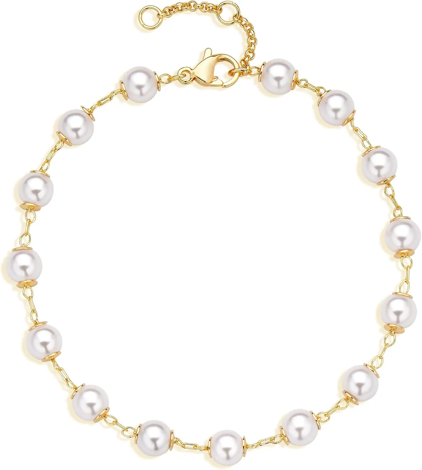 MTMY Gold Chain Bracelet for Women 14K Gold Plated Dainty Bracelets with Adjustable Chain Cute Bracelet Gold Trendy Jewelry