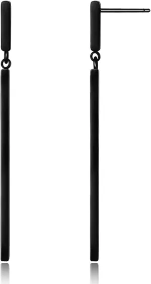 MUYAN Long Metal Bar Dangle Drop Earrings for Women Minimalist Vertical Bar Earrings
