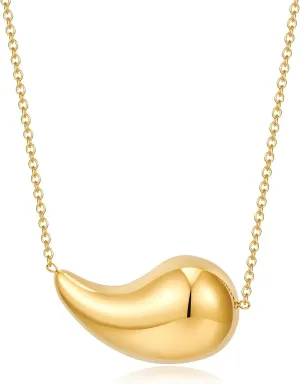 MUYAN Waterdrop Necklace for Women Minimalist Simple Teardrop Chain Necklace Fashion Jewelry
