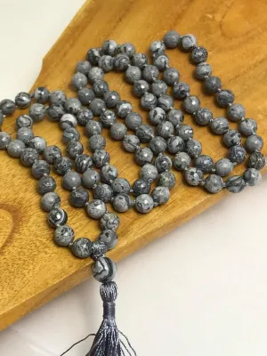Natural Agate 6mm 108 Mala Beads, Spiritual, Meditation Beads, Reiki, Japa Mala, Buddhist Prayer Beads, Yoga Bracelet, healing beads LKMALA-RRGU-2734