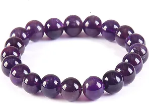 Natural Amethyst Stone Bracelet, Handmade, With Gift Box, Crafted from quality amethyst crystals