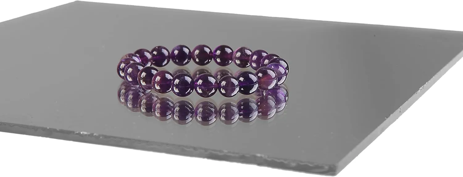 Natural Amethyst Stone Bracelet, Handmade, With Gift Box, Crafted from quality amethyst crystals