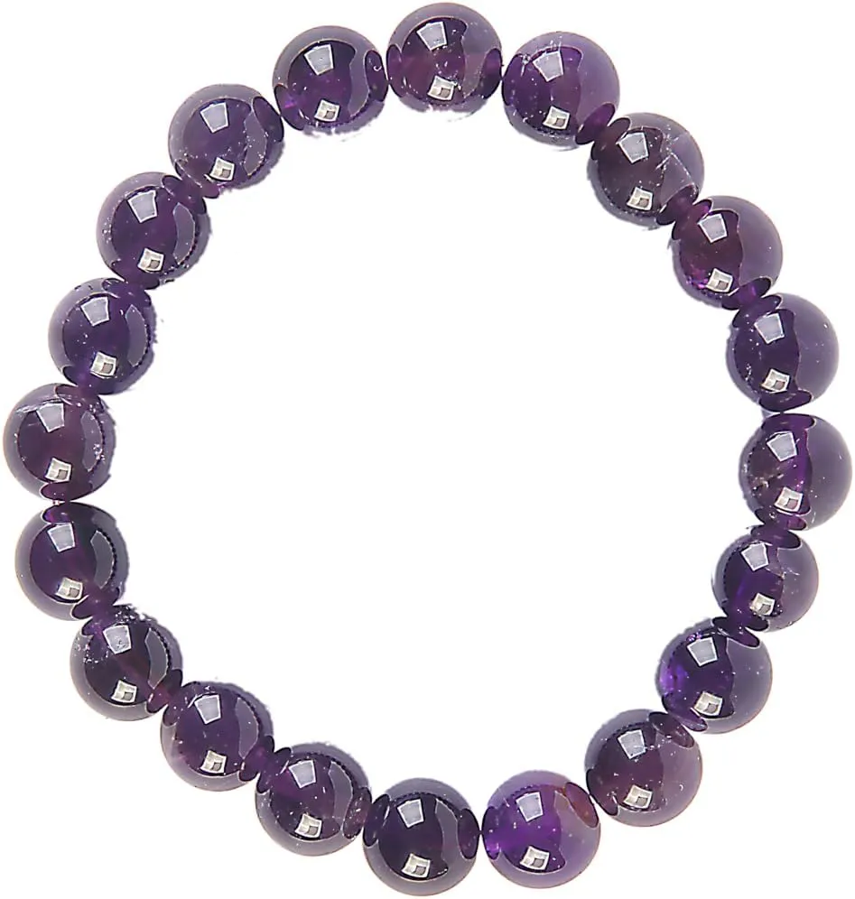 Natural Amethyst Stone Bracelet, Handmade, With Gift Box, Crafted from quality amethyst crystals