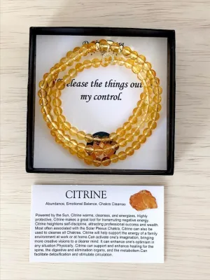 Natural CITRINE 6mm 108 Mala Beads, Spiritual, Meditation Beads, Reiki, Japa Mala, Buddhist Prayer Beads, Yoga Bracelet, healing beads LKMALA-RRGU-3286, 34 inch, yellow