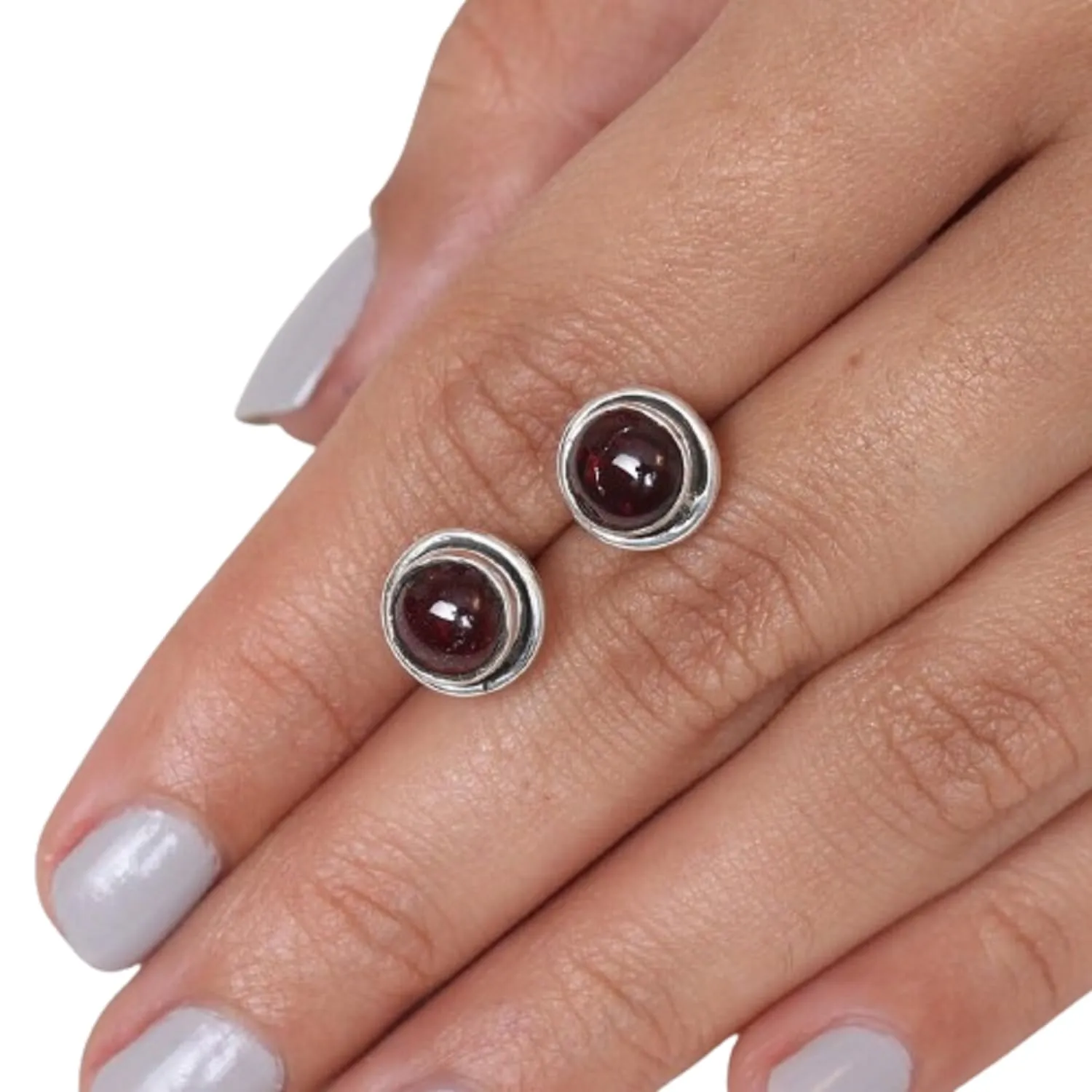 Natural Garnet Stud Earring for Men and Women, January Birthstone, Garnet Earrings, Vintage Earrings, Post Dangle Earring, Gemstone Stud Earrings, AAA Quality Earrings, Gift for Her, Birthday Gift