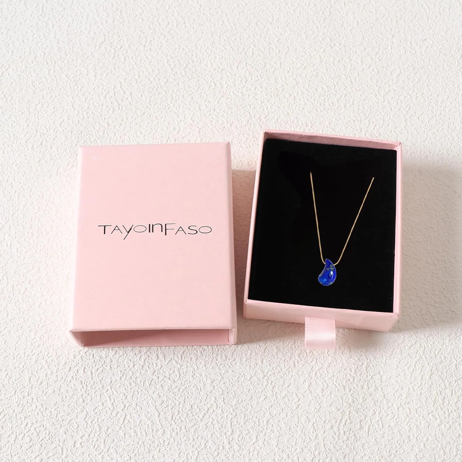 Natural Gemstone Teardrop Necklace Pendant for Women 18K Real Gold Plated Stone Chain Necklace Healing Turquoise/Pink Crystal/Lapis Lauzli/Green Aventurine Jewelry Gift for Wife Girlfriend