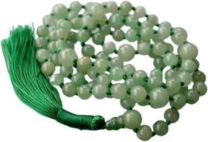 Natural Green Aventurine 8mm 108 Mala Beads, Spiritual, Meditation Beads, Reiki, Japa Mala, Buddhist Prayer Beads, Yoga Bracelet, healing beads LKMALA-RRGU-1666