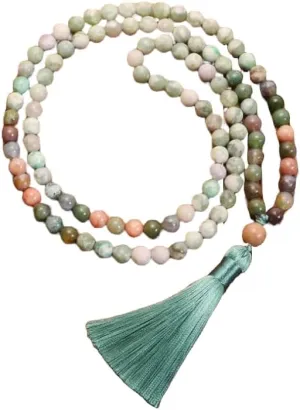 Natural Indian Agate 6mm 108 Mala Beads, Spiritual, Meditation Beads, Reiki, Japa Mala, Buddhist Prayer Beads, Yoga Bracelet, healing beads LKMALA-RRGU-2810