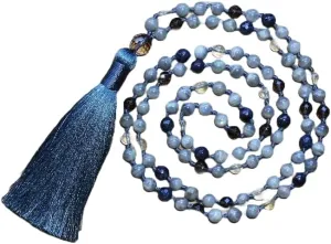 Natural Labradorite,Citrine,Smoky Quartz,Dumortierite 6mm 108 Mala Beads, Spiritual, Meditation Beads, Reiki, Japa Mala, Buddhist Prayer Beads, Yoga Bracelet, healing beads LKMALA-RRGU-3810