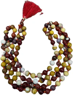 Natural Mookaite 8mm 108 Mala Beads, Spiritual, Meditation Beads, Reiki, Japa Mala, Buddhist Prayer Beads, Yoga Bracelet, healing beads LKMALA-RRGU-3403