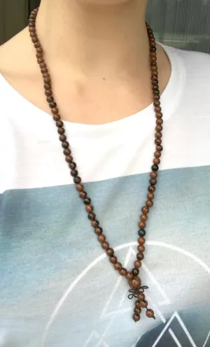Natural Obsidian Mahogany 6mm 108 Mala Beads, Spiritual, Meditation Beads, Reiki, Japa Mala, Buddhist Prayer Beads, Yoga Bracelet, healing beads LKMALA-RRGU-2514
