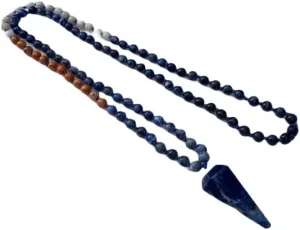 Natural Sodalite,Sunstone, White Agate 6mm 108 Mala Beads, Spiritual, Meditation Beads, Reiki, Japa Mala, Buddhist Prayer Beads, Yoga Bracelet, healing beads LKMALA-RRGU-2014
