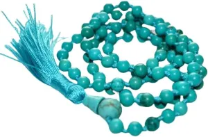 Natural Turquoise 8mm 108 Mala Beads, Spiritual, Meditation Beads, Reiki, Japa Mala, Buddhist Prayer Beads, Yoga Bracelet, healing beads LKMALA-RRGU-1883