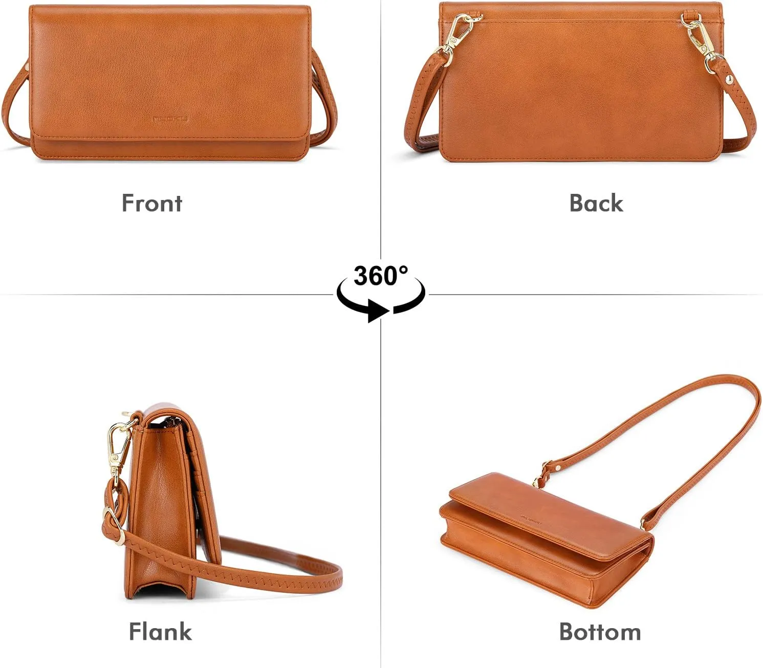 nuoku Crossbody Bag for Women, Phone Wallet Purses PU Leather Satchel, Small Shoulder Bags